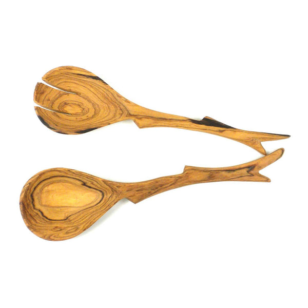 12 Inch Twig Salad Servers - Jedando Handicrafts