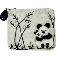 Felt Coin Purse - Panda Love - Wild Woolies (P)