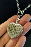 Heart Celtic Cross Rhinestone Essential Oil Diffusing Locket