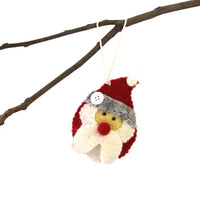 Hand Felted Christmas Ornament: Santa - Global Groove (H)