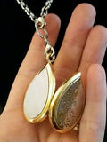 Tear Drop Peacock Gold & Silver