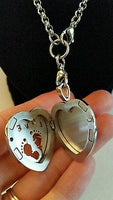 Heart LOVE Pregnancy BABY Feet Essential Oil Diffusing Locket