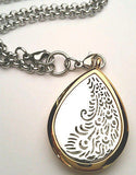 Tear Drop Peacock Gold & Silver