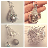 Silver CZ Oil Drop Essential Oil Diffuser Locket