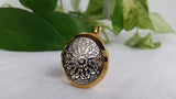 Filigree Tulips 2 Tone Essential Oil Diffusing Locket