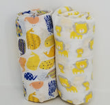 100% Organic Muslin Swaddle Wraps Set of 3 GOTS Certified Baby Gift