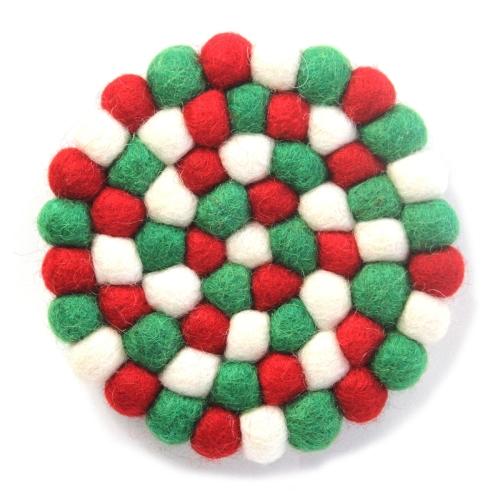 Multicolor Trivet- White Christmas - Global Groove (T)