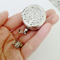 Aromatherapy Retractable Lanyard ID Badge Holder