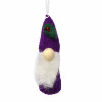 Christmas Ornament: Gnome, Purple - Global Groove (H)